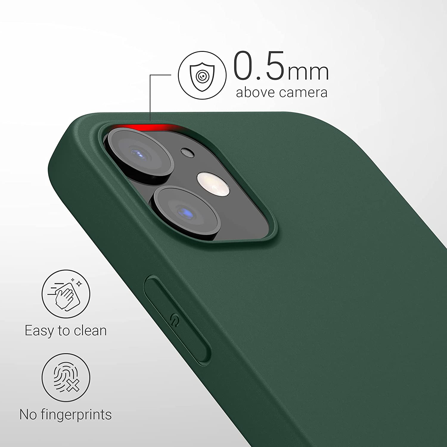 KW iPhone 12 / iPhone 12 Pro Θήκη Σιλικόνης TPU - Moss Green - 53938.169