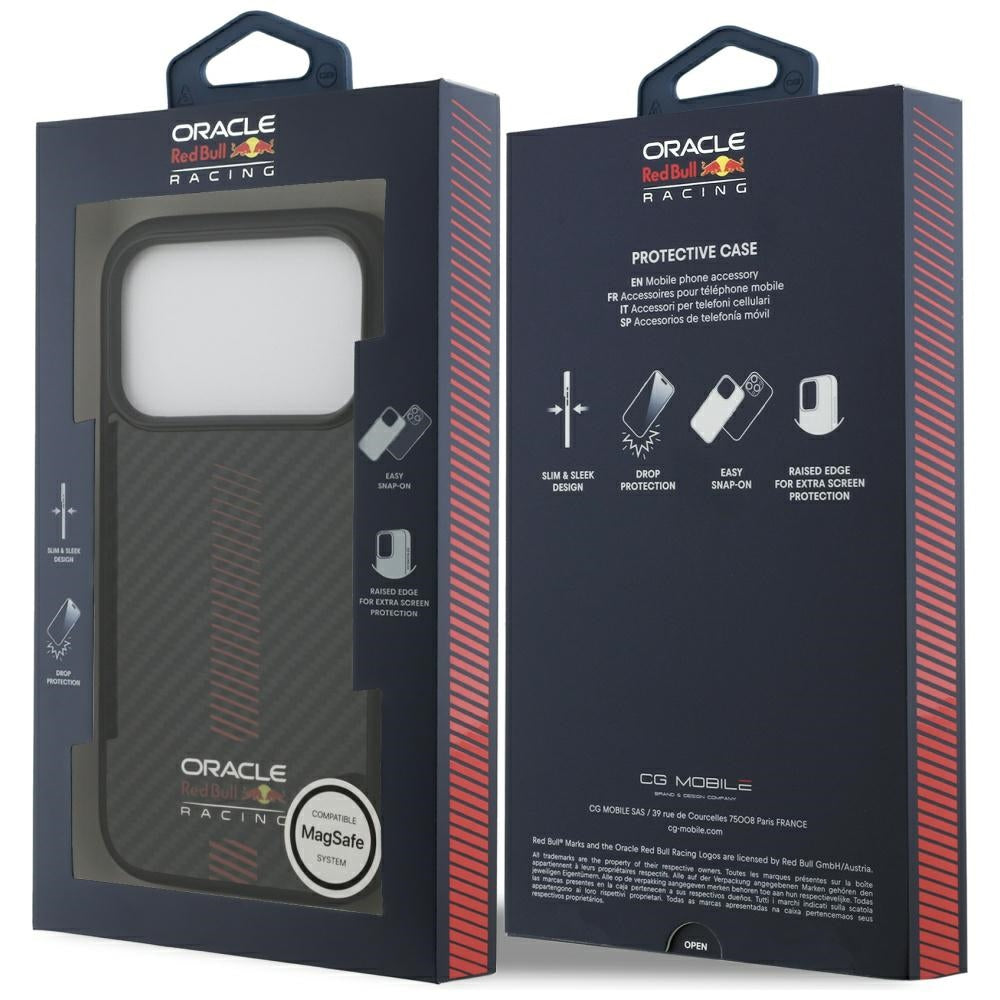 Red Bull iPhone 17 Pro - Kevlar Powerbar MagSafe - Σκληρή Θήκη με Πλαίσιο Σιλικόνης - Black - RBHMP17L24CFGSMK