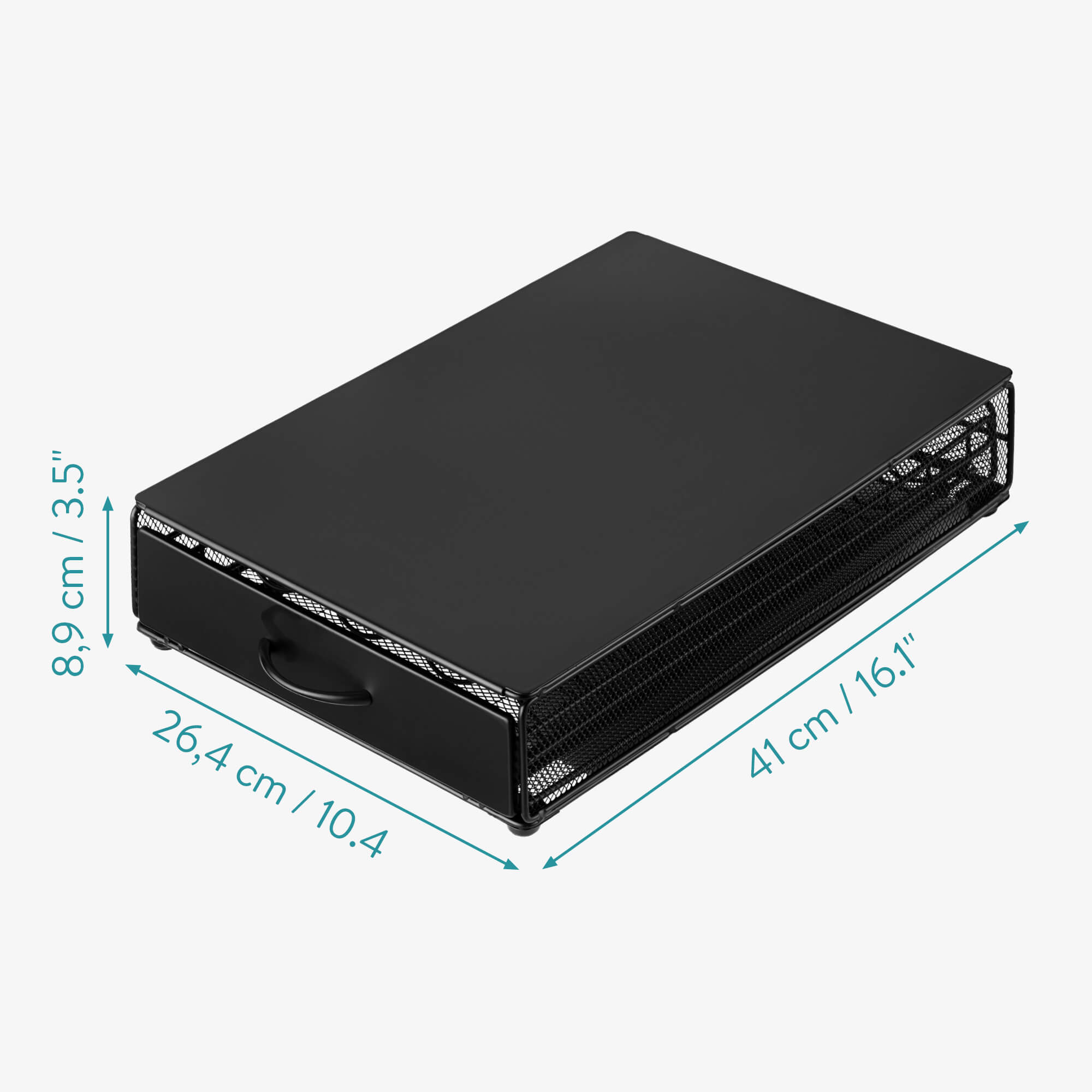 Navaris Συρτάρι για Κάψουλες Nespresso Vertuo / Βάση για Καφετιέρα - Black - 57478.01