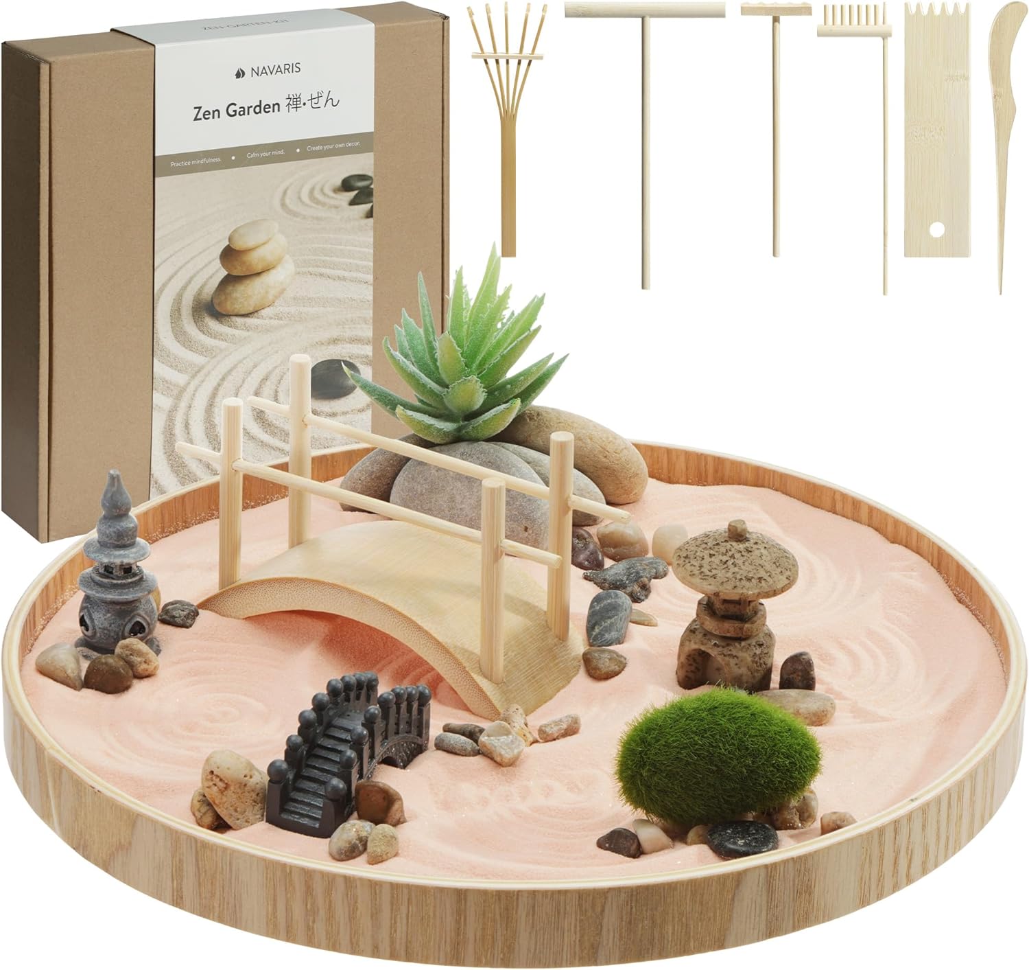 Navaris Διακοσμητικό Κιτ Μίνι Κήπου για Χαλάρωση και Διαλογισμό - Pink Sand - 61129.02