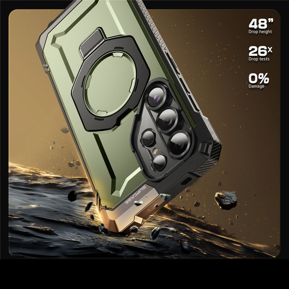 Supcase Samsung Galaxy S25 Ultra UB Grip Mag Σκληρή Θήκη με MagSafe και Stand - Green