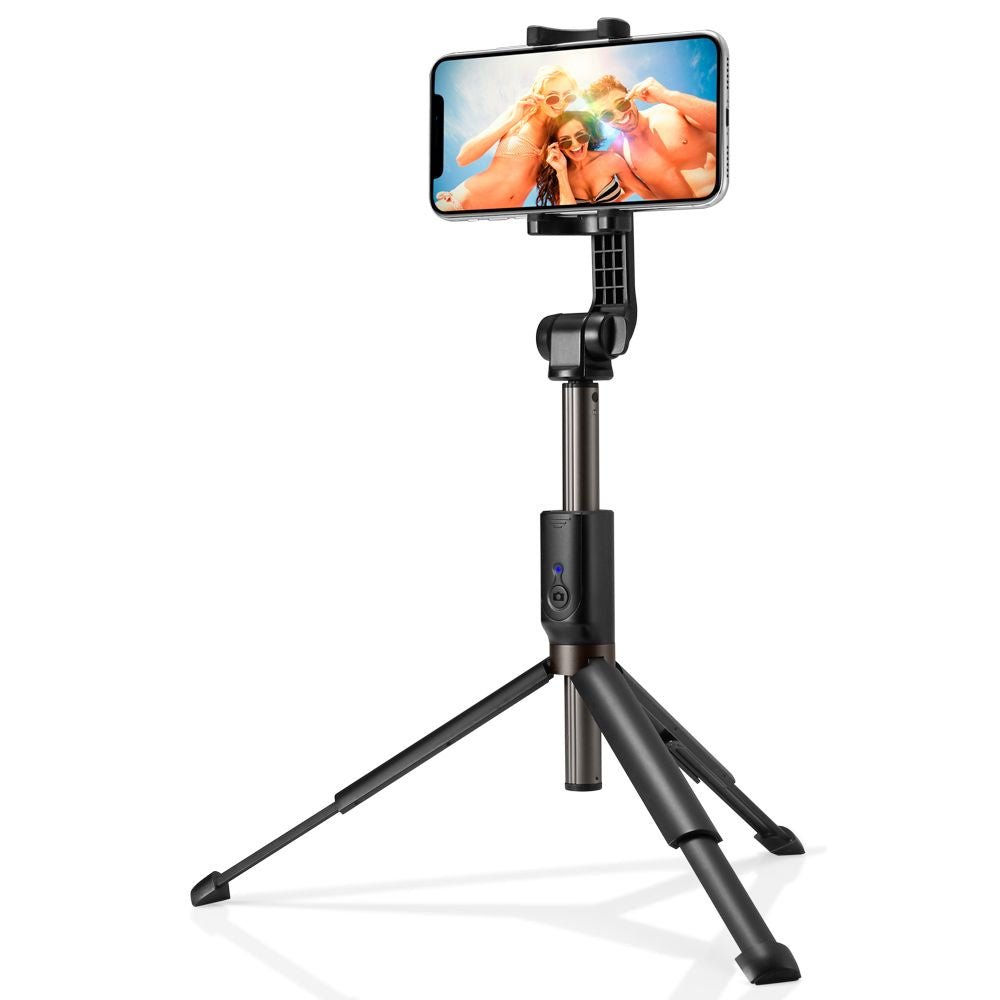 Spigen S540W Selfie Stick Τρίποδο με Bluetooth Τηλεχειριστήριο - Black