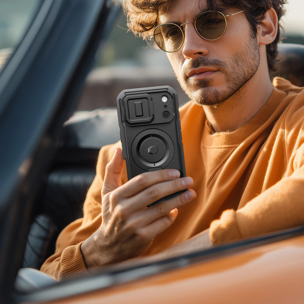 Tech-Protect iPhone 17 Pro Max - Kevlar MagSafe - Σκληρή Θήκη με Προστασία για την Οθόνη / την Κάμερα και Stand - Black