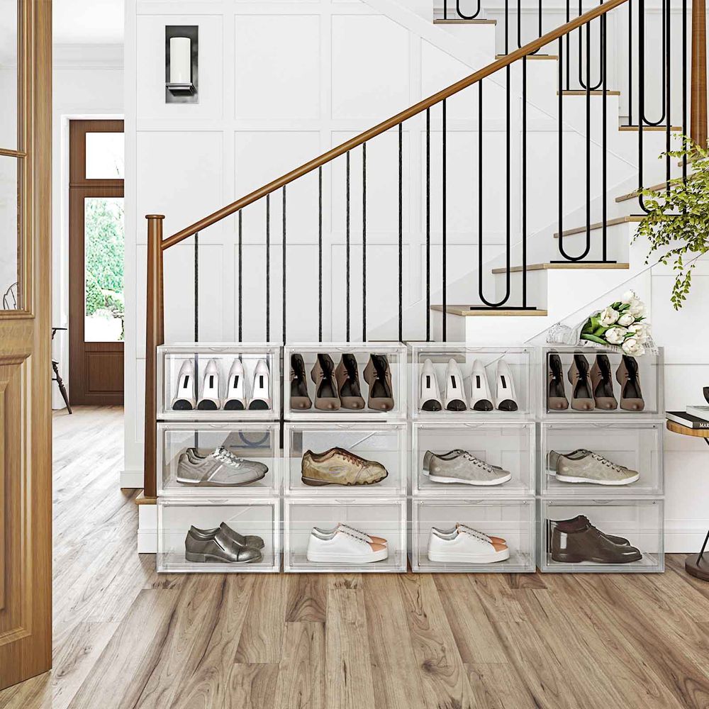 Songmics Σετ με 6 Κουτιά Αποθήκευσης Υποδημάτων - Clear - LSP06CW