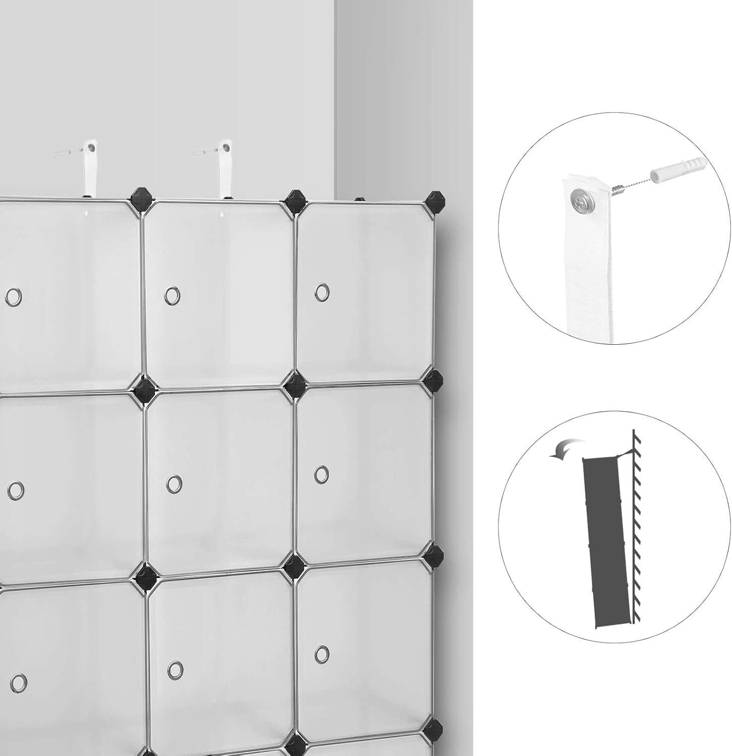 Songmics Σύστημα Αποθήκευσης με 12 Ράφια - White - LPC342W01