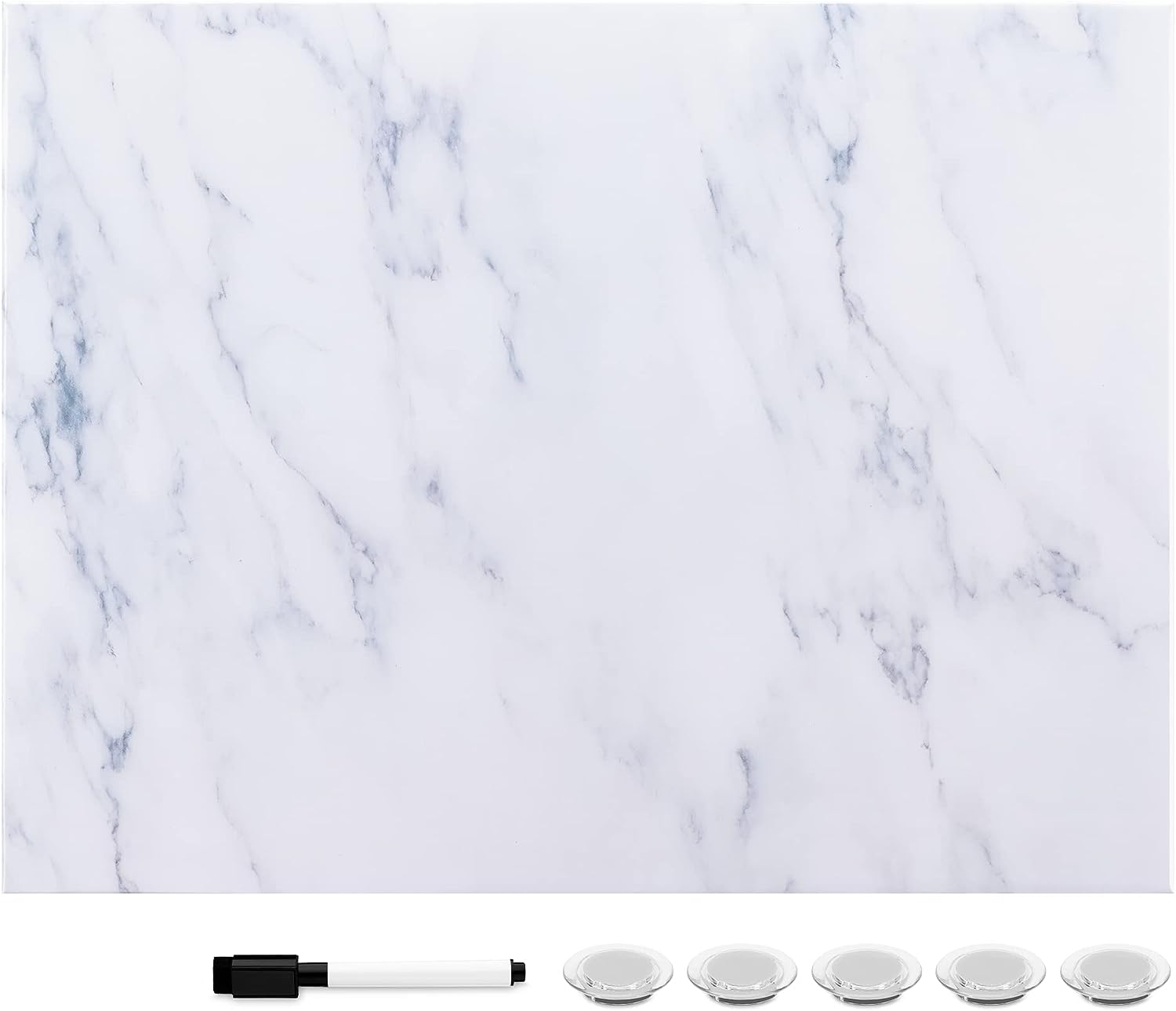 Navaris Μαγνητικός Πίνακας Ανακοινώσεων - 43 x 33 cm - White Marble - 55876.02