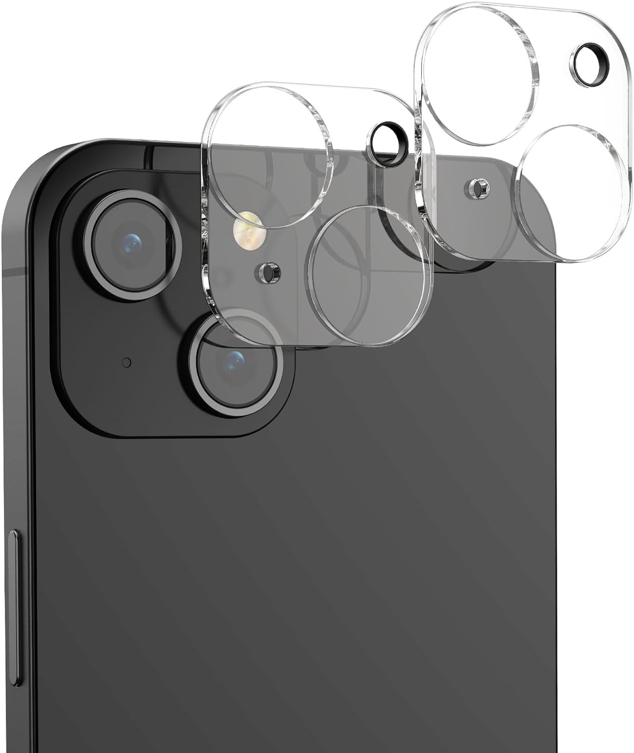 KW iPhone 15 Real Glass Αντιχαρακτικό Γυαλί για την Κάμερα - 2 Τεμάχια - Διάφανα - 61999.1