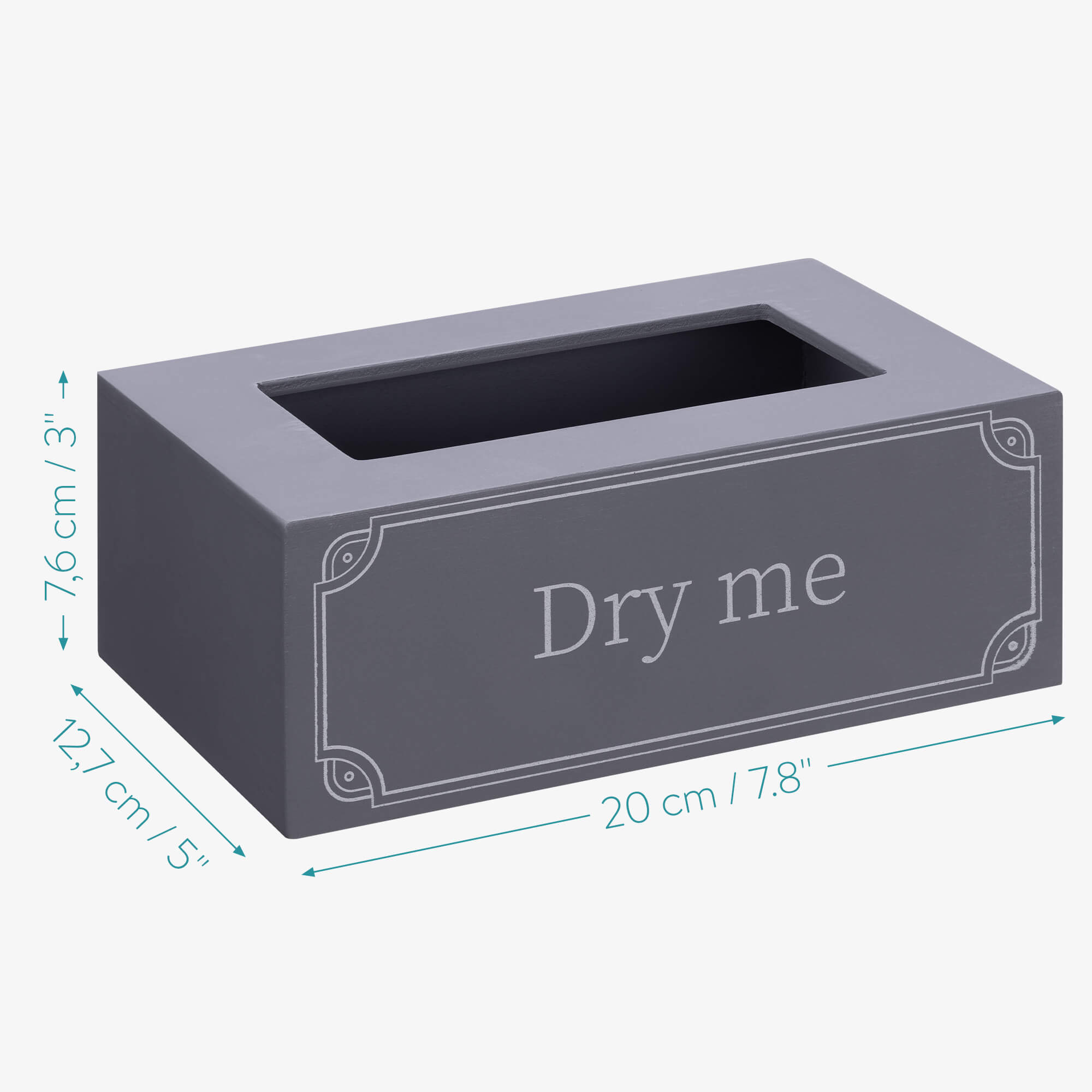 Navaris Κουτί Αποθήκευσης για Χαρτομάντηλα - Grey - 56606.01