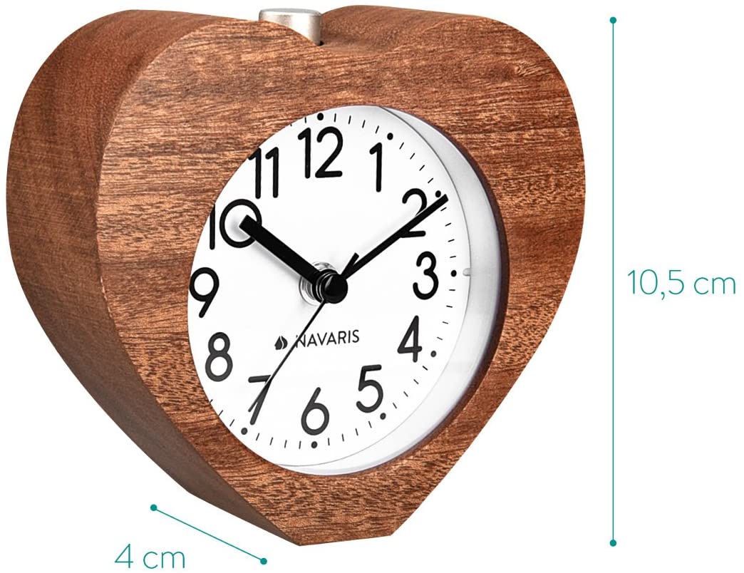 Navaris Αναλογικό Ρολόι και Ξυπνητήρι - Brown - 43902