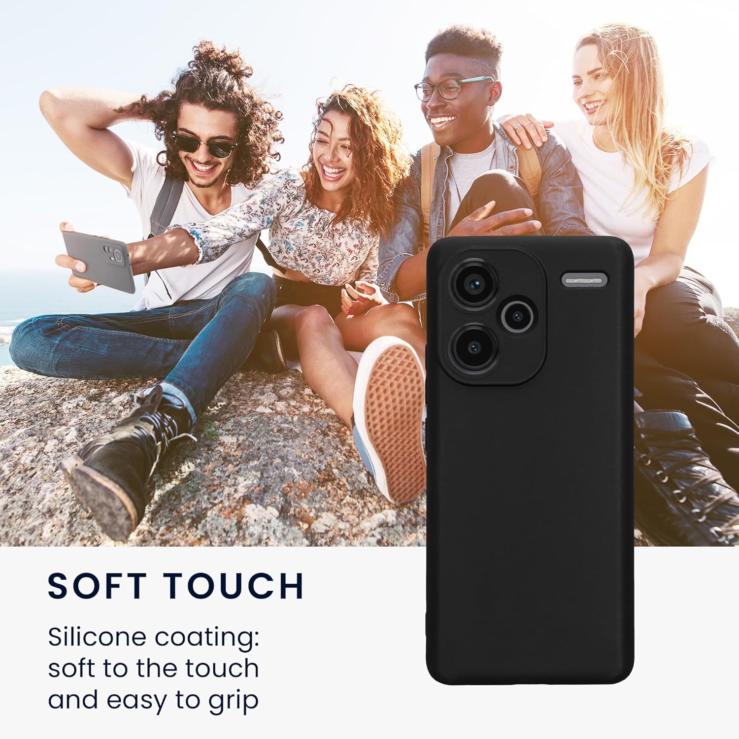 KW Xiaomi Redmi Note 13 Pro+ 5G Θήκη Σιλικόνης TPU - Black