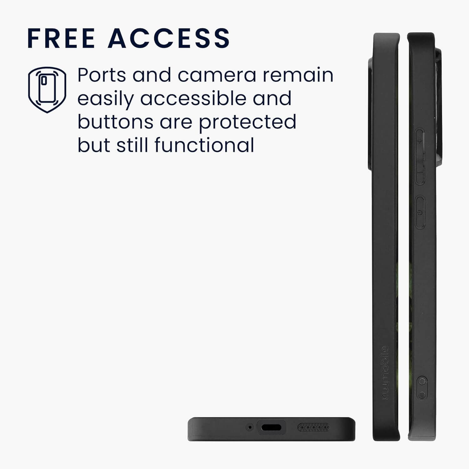 KW Xiaomi Redmi Note 13 Pro+ 5G Θήκη από Φυσικό Ξύλο και Carbon - Black / Dark Brown