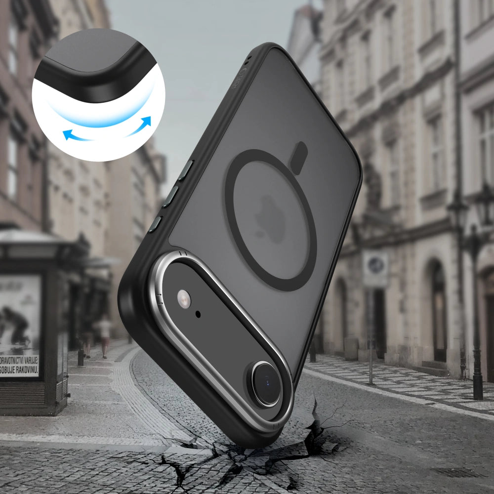 Tech-Protect iPhone Air MagEdge - Σκληρή Θήκη με Πλαίσιο Σιλικόνης και MagSafe - Matte Black / Gunmetal
