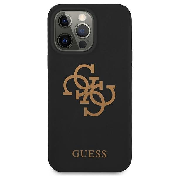 Guess iPhone 13 Pro Silicone 4G Logo Θήκη Σιλικόνης - Black - GUHCP13LLS4GGBK