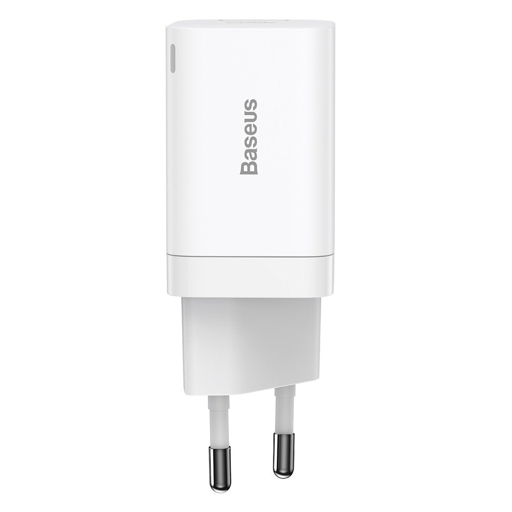 Baseus Super Si Pro Οικιακός Φορτιστής Γρήγορης Φόρτισης USB και Type-C QC 3.0 PD 3.0 30W - White - CCSUPP-E02