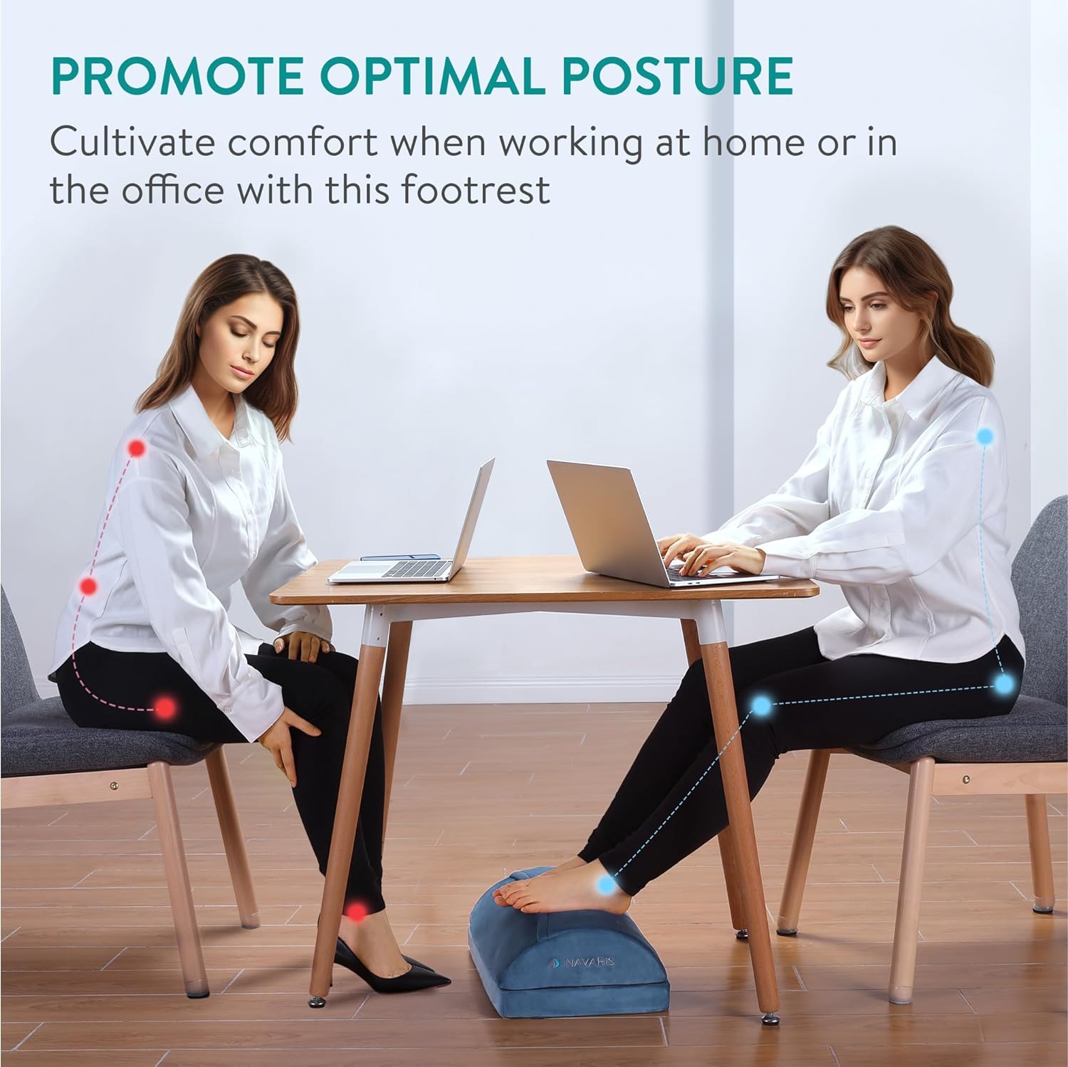 Navaris Εργονομικό Υποπόδιο Γραφείου - Blue - 61463.02