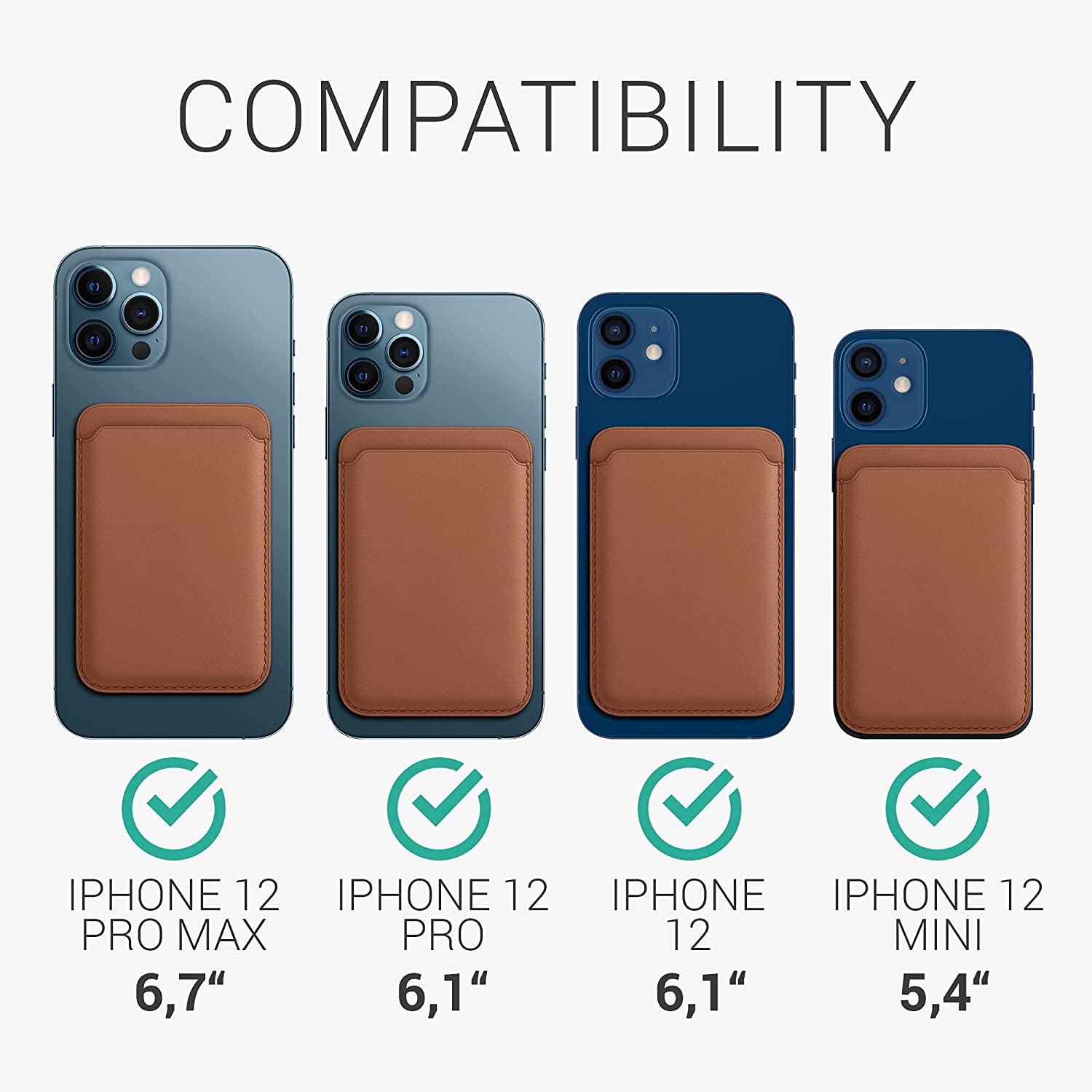 KW iPhone Θήκη από Συνθετικό Δέρμα για Πιστωτικές Κάρτες - Blue - 54606.17