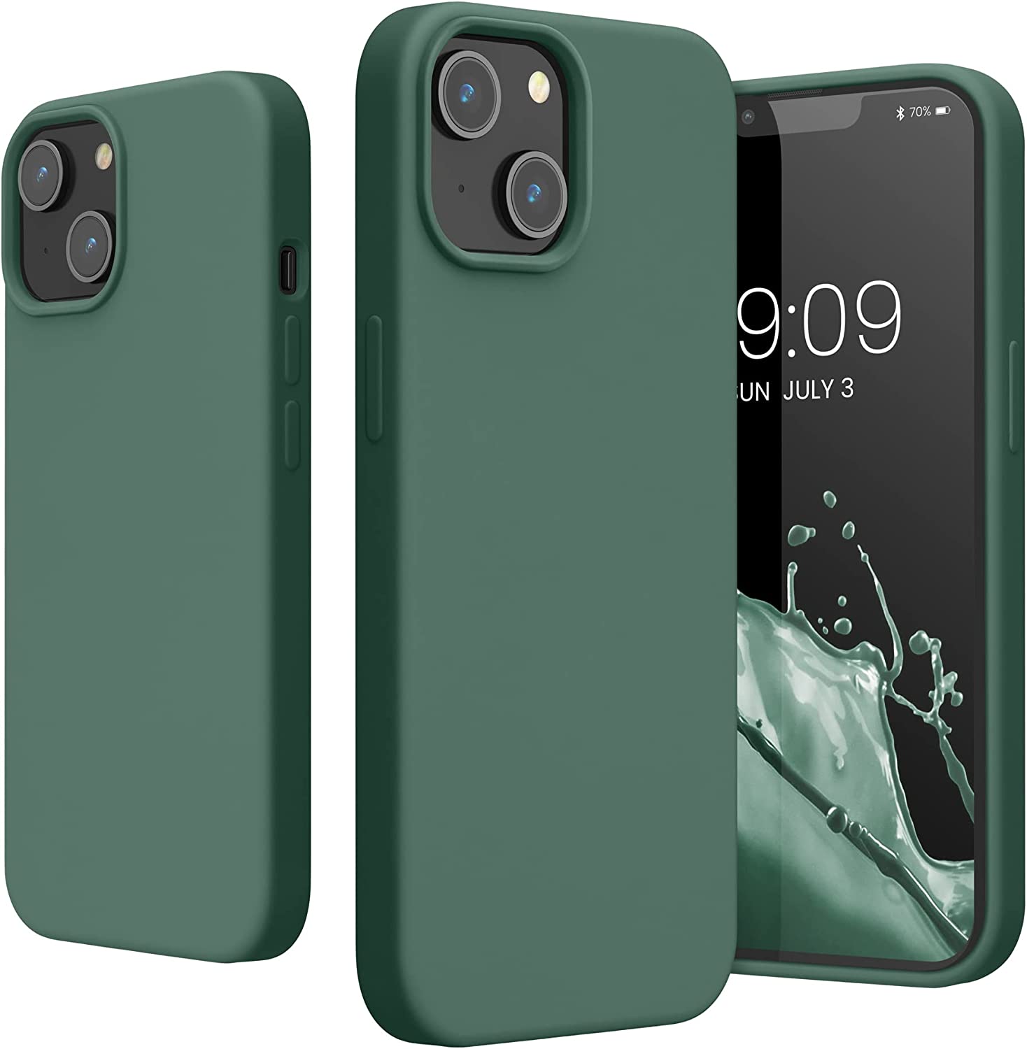 KW iPhone 14 Θήκη Σιλικόνης TPU - Forest Green - 59071.166