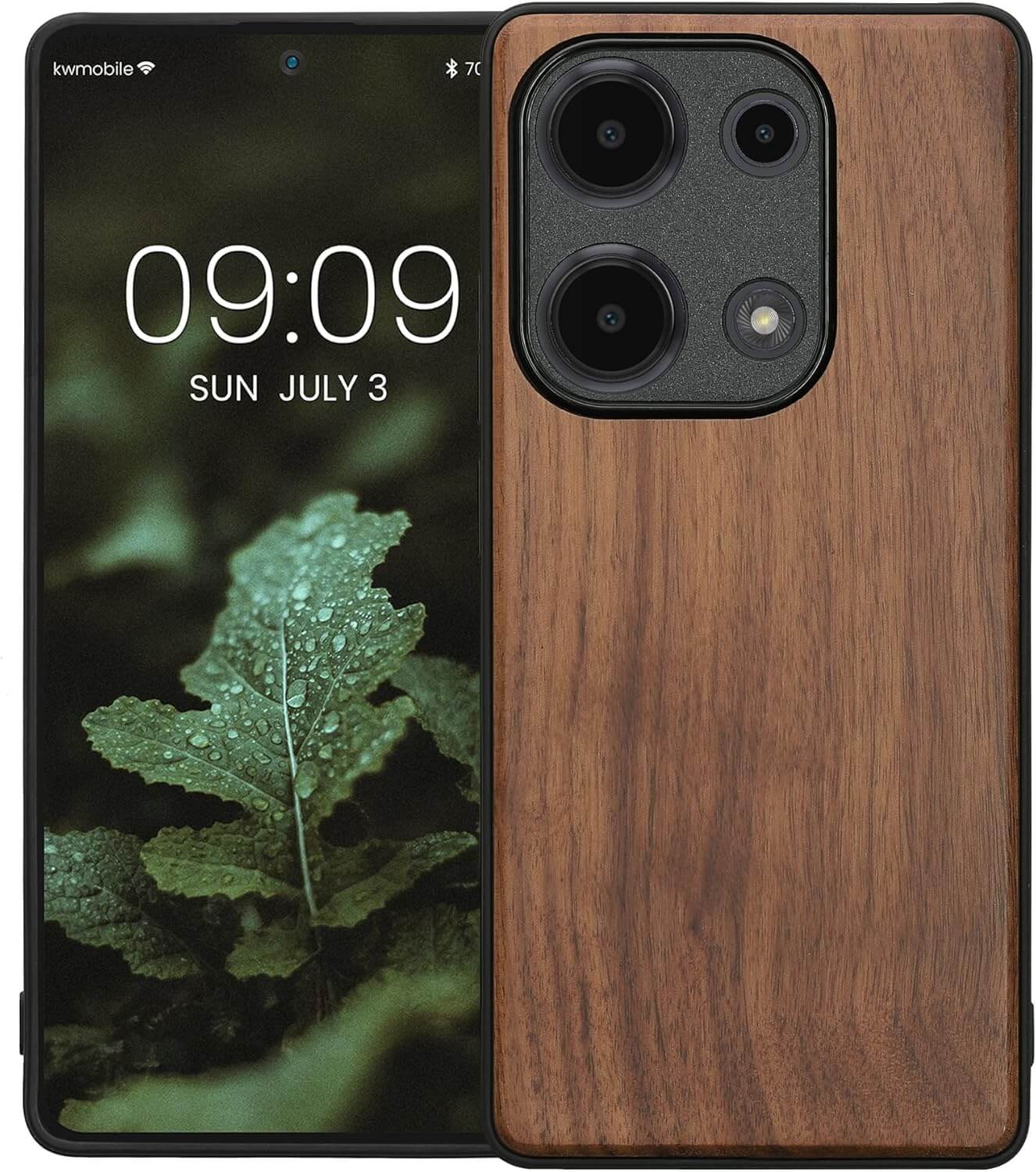 KW Xiaomi Redmi Note 13 Pro 4G Θήκη από Φυσικό Ξύλο - Brown