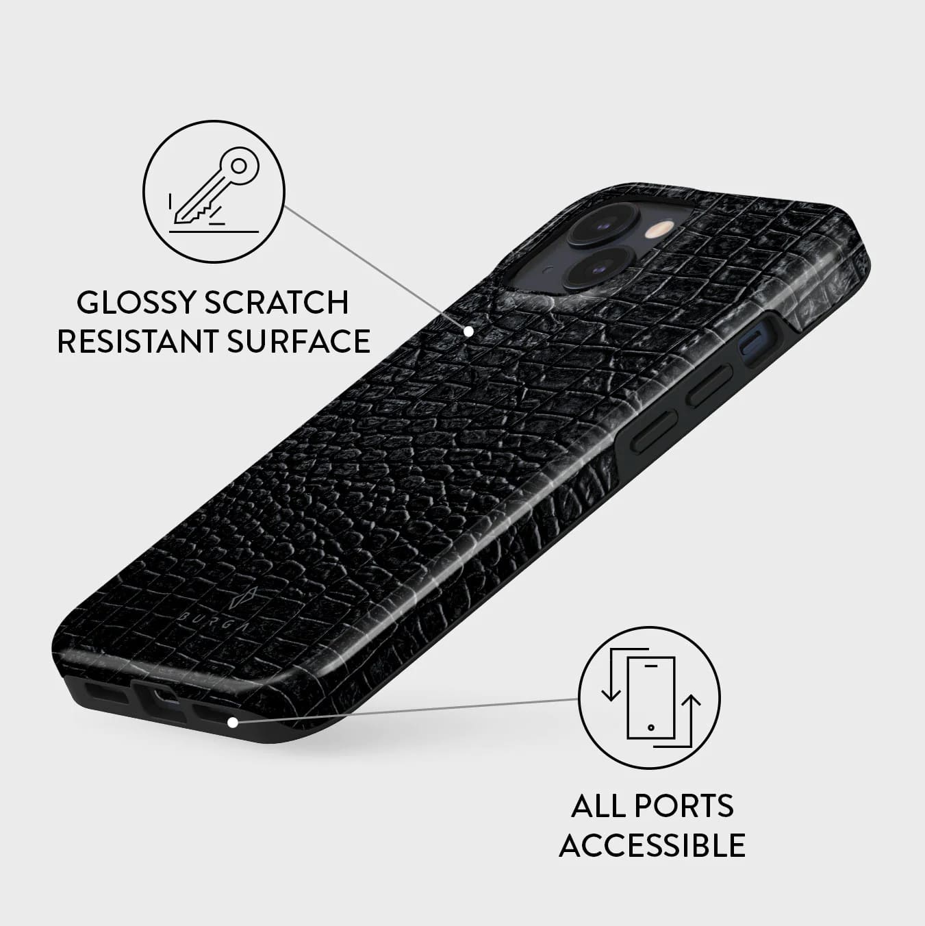 Burga iPhone 15 Fashion Tough MagSafe Σκληρή Θήκη με MagSafe - Reaper's Touch