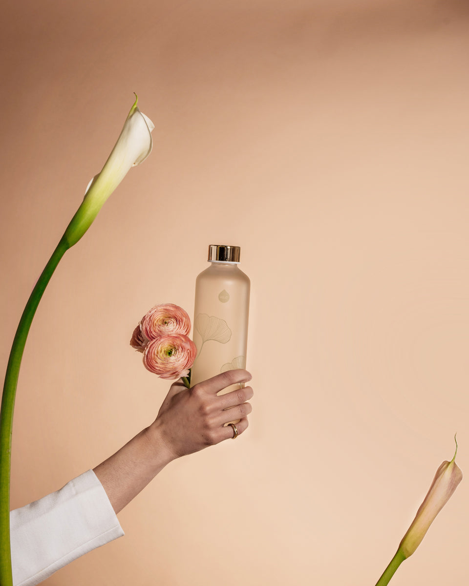 Equa Mismatch Γυάλινο Μπουκάλι Νερού - 750ml - Ginkgo / Διάφανο