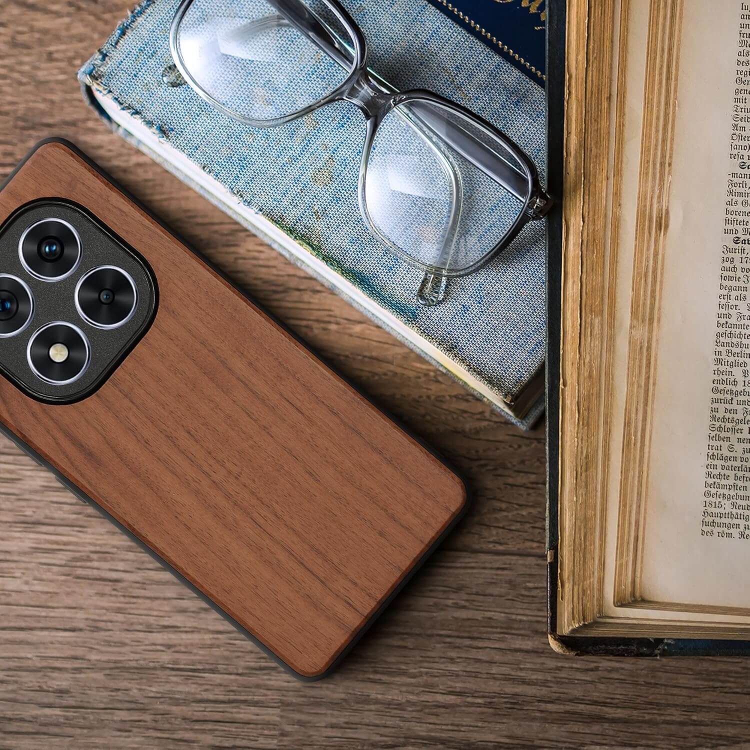 KW Xiaomi Redmi Note 14 Pro 5G / Poco X7 Θήκη από Φυσικό Ξύλο - Dark Brown