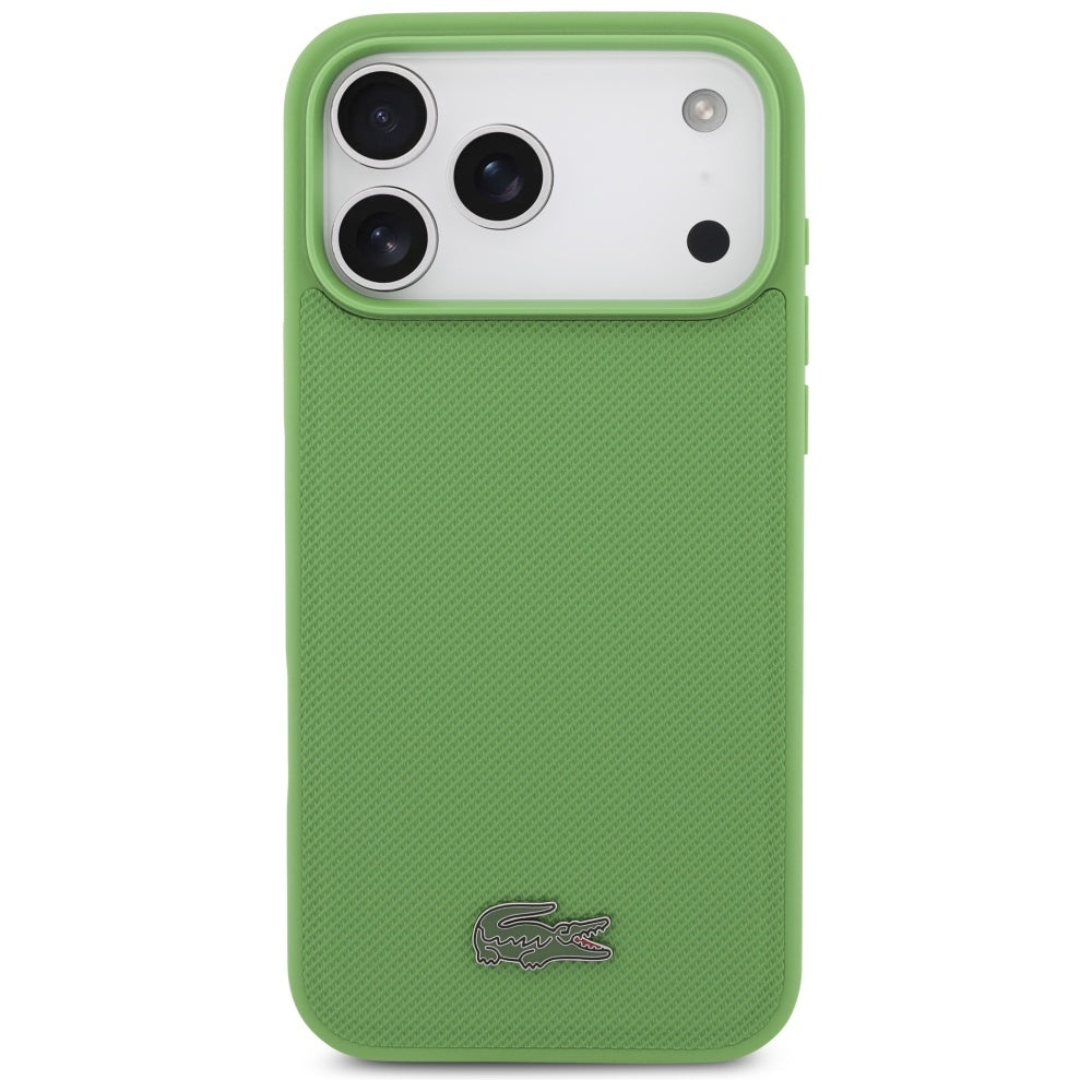 Lacoste iPhone 17 Pro Max - Petit Pique Lacquer Logo MagSafe - Σκληρή Θήκη με Πλαίσιο Σιλικόνης - Estragon