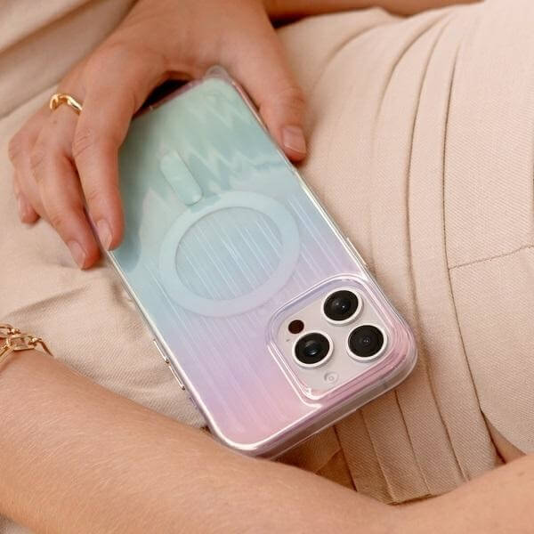 Uniq iPhone 16 Coehl Linear Σκληρή Θήκη με Πλαίσιο Σιλικόνης και MagSafe - Opal / Iridescent