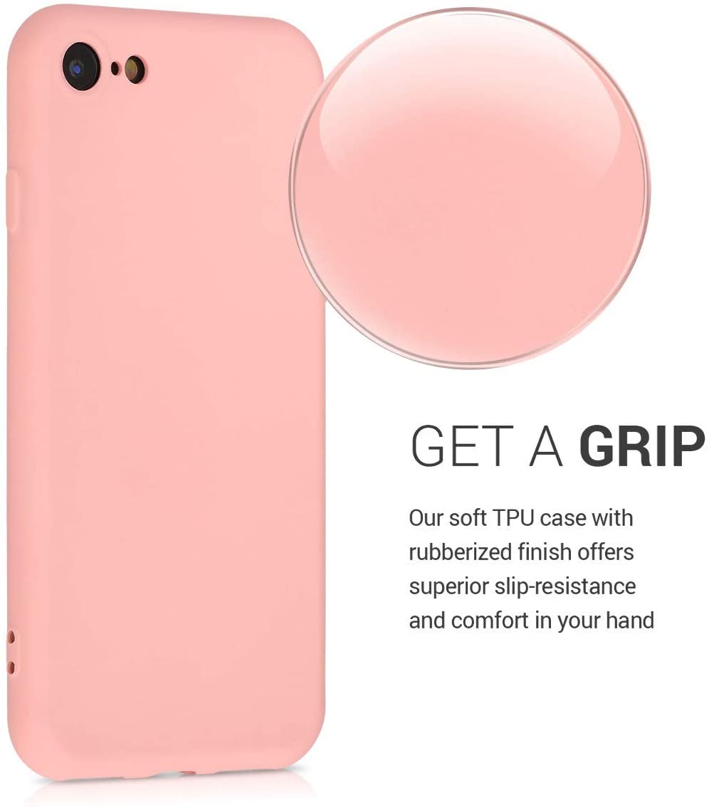 KW iPhone SE 2022 / SE 2020 / 7 / 8 Θήκη Σιλικόνης Rubberized TPU - Light Pink Matte - 49979.123