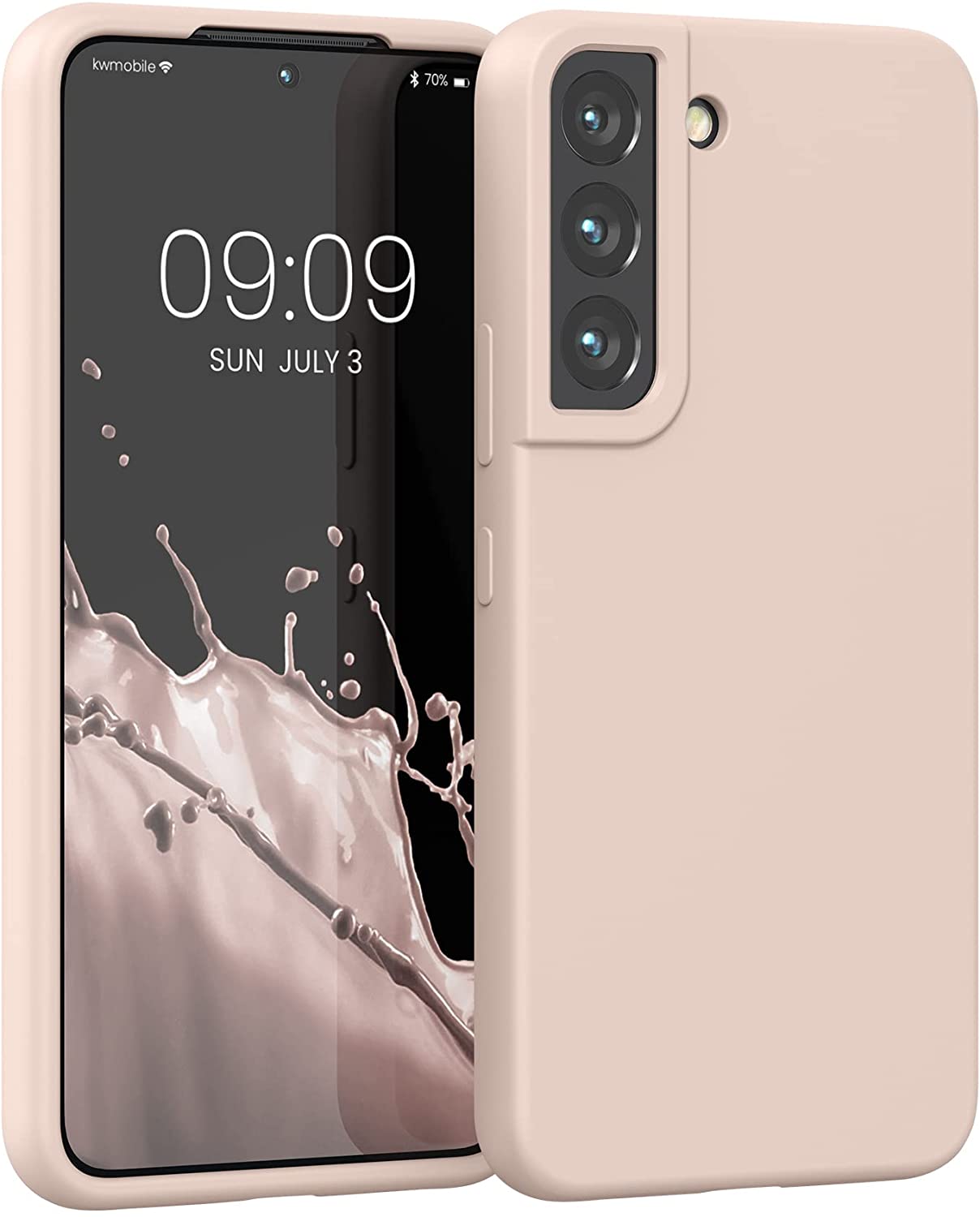 KW Samsung Galaxy S22 Θήκη Σιλικόνης Rubberized TPU - Coconut Swirl - 56756.225