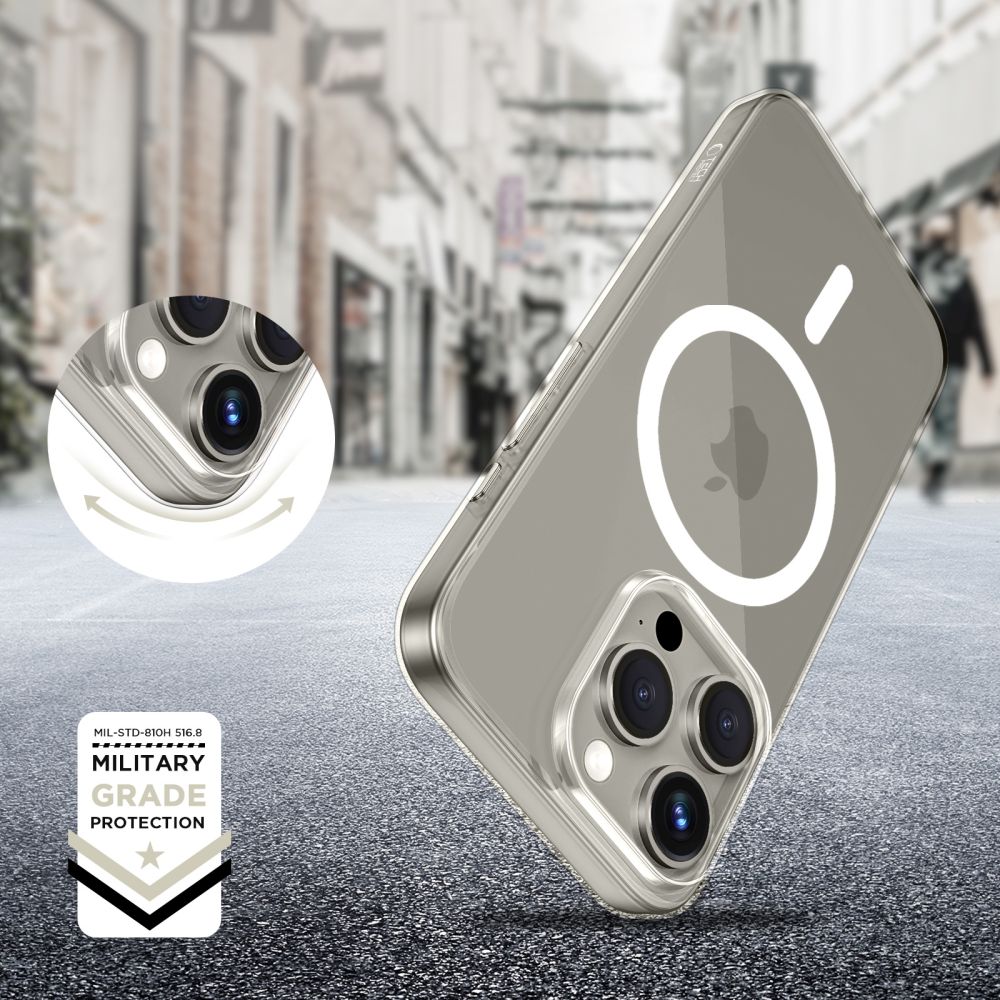 Tech-Protect iPhone 15 Pro Flexair Θήκη Σιλικόνης TPU με MagSafe - Διάφανη