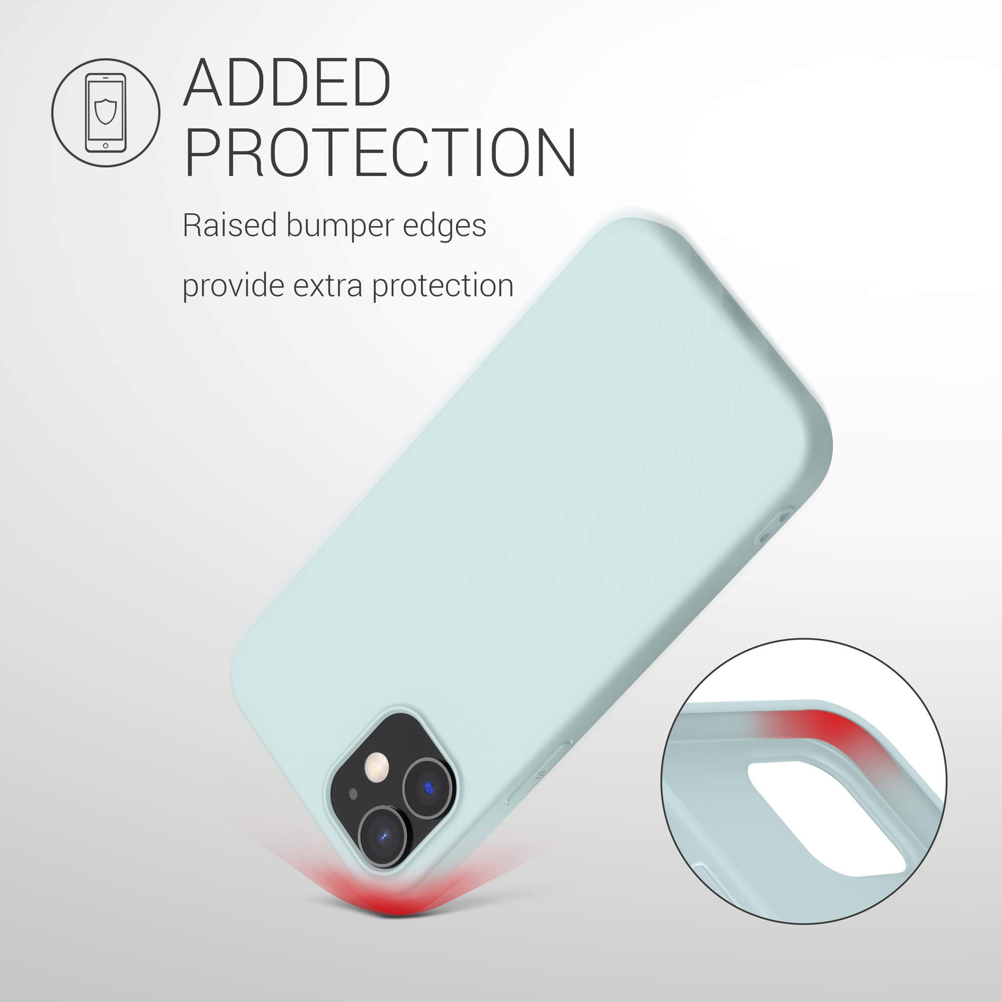 KW iPhone 12 / iPhone 12 Pro Θήκη Σιλικόνης TPU - Frosty Mint - 53938.200