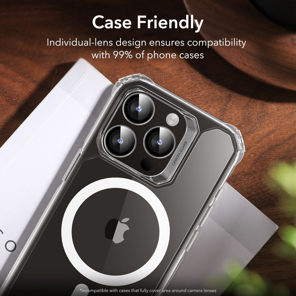 ESR iPhone 15 Pro / 15 Pro Max Armorite Camera Lens 9H Αντιχαρακτικό Γυαλί για την Κάμερα - Clear