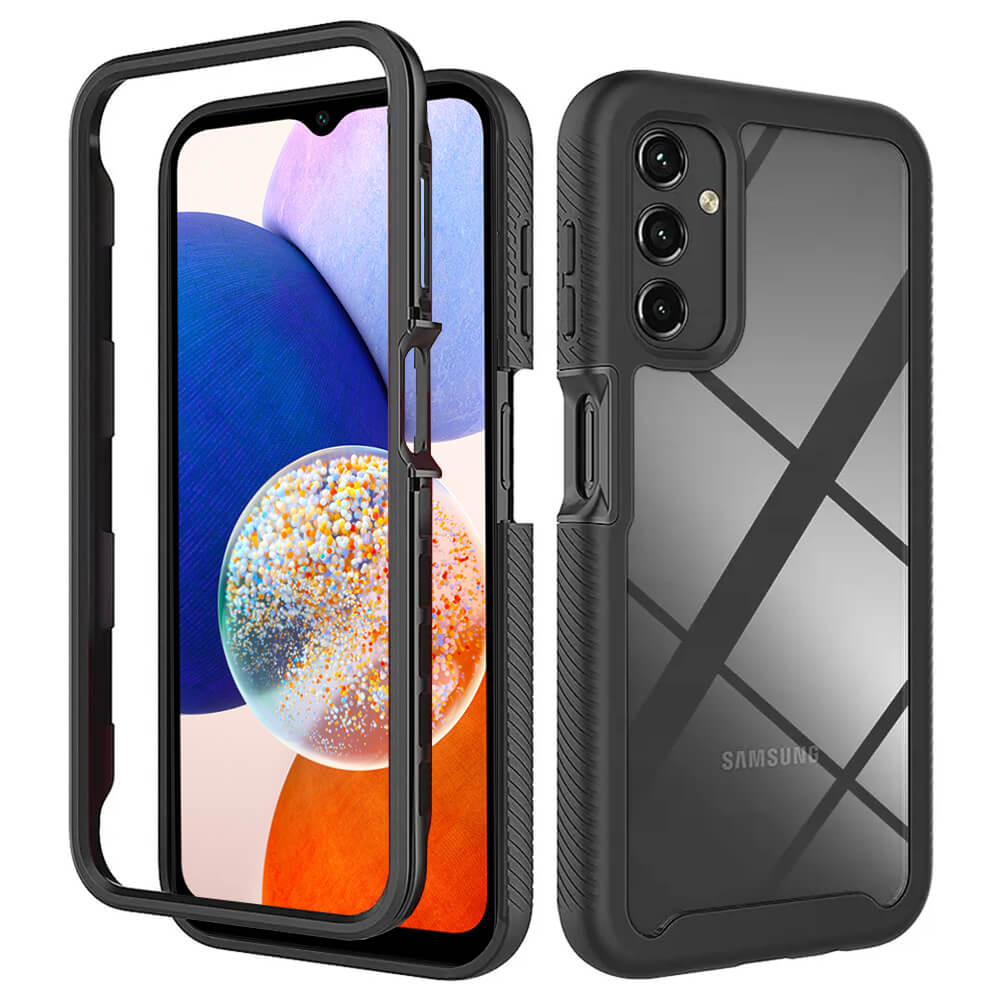 Techsuit Samsung Galaxy A14 5G Defense 360 Pro Θήκη 360 Full Body με Προστασία Οθόνης - Black / Διάφανη