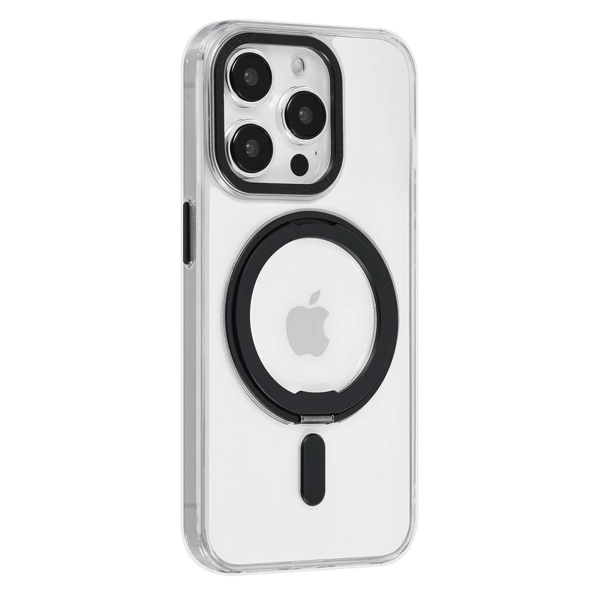 Tuniq iPhone 15 Pro - Σκληρή MagSafe Θήκη με Περιστρεφόμενο Δαχτυλίδι Συγκράτησης - Διάφανη / Μαύρη