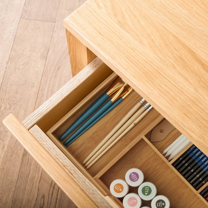 Relaxdays Επεκτεινόμενος Δίσκος Αποθήκευσης για Μαχαιροπίρουνα από Μπαμπού - Natural - 4052025321734