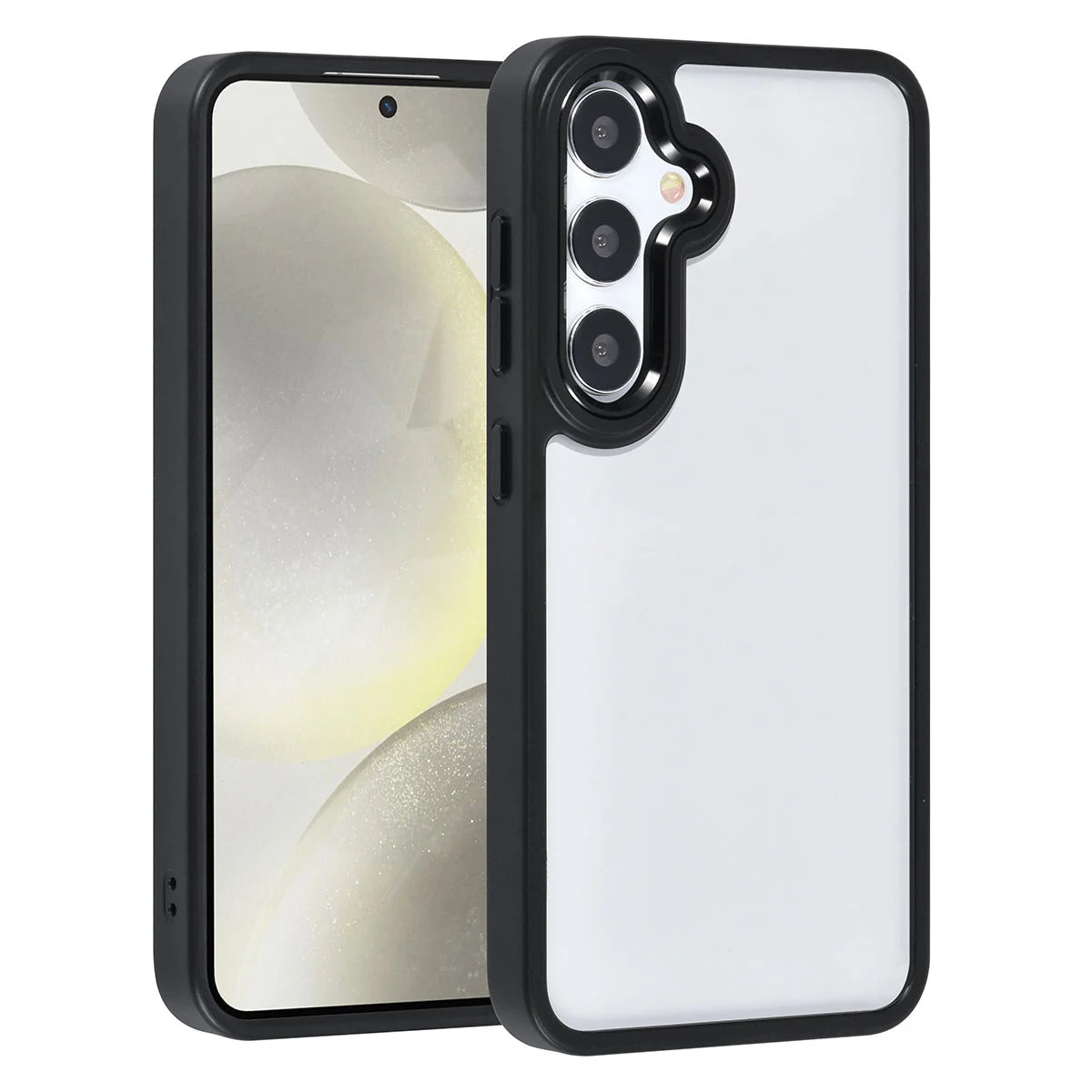 Tuniq Samsung Galaxy S24 - Σκληρή Θήκη με Πλαίσιο Σιλικόνης - Μαύρο / Διάφανο