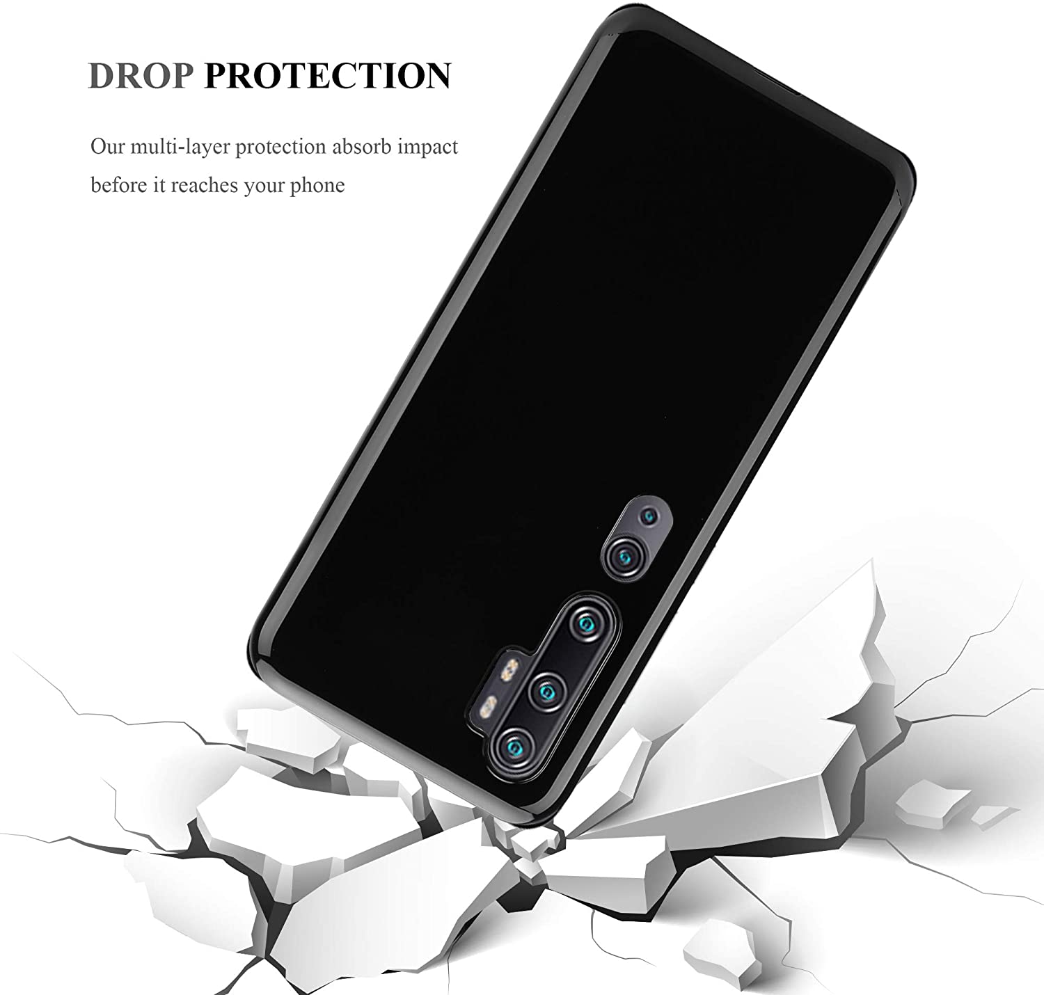 Cadorabo Xiaomi Redmi Note 10 / Note 10s / Poco M5s Λεπτή Θήκη Σιλικόνης - Black