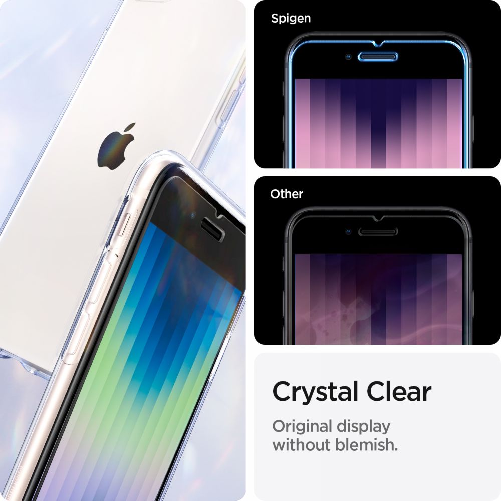 Spigen iPhone SE 2022 / SE 2020 / 7 / 8 Crystal Pack Θήκη Σιλικόνης με Προστασία Οθόνης - Crystal Clear