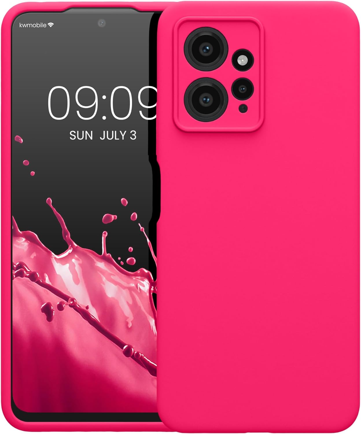KW Xiaomi Redmi Note 12 4G Θήκη Σιλικόνης Rubberized TPU - Neon Pink