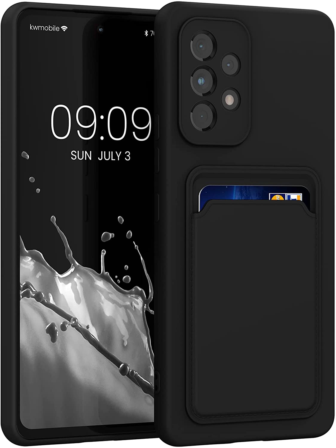 KW Samsung Galaxy A53 5G Θήκη Σιλικόνης TPU με Υποδοχή για Κάρτα - Black - 58146.01