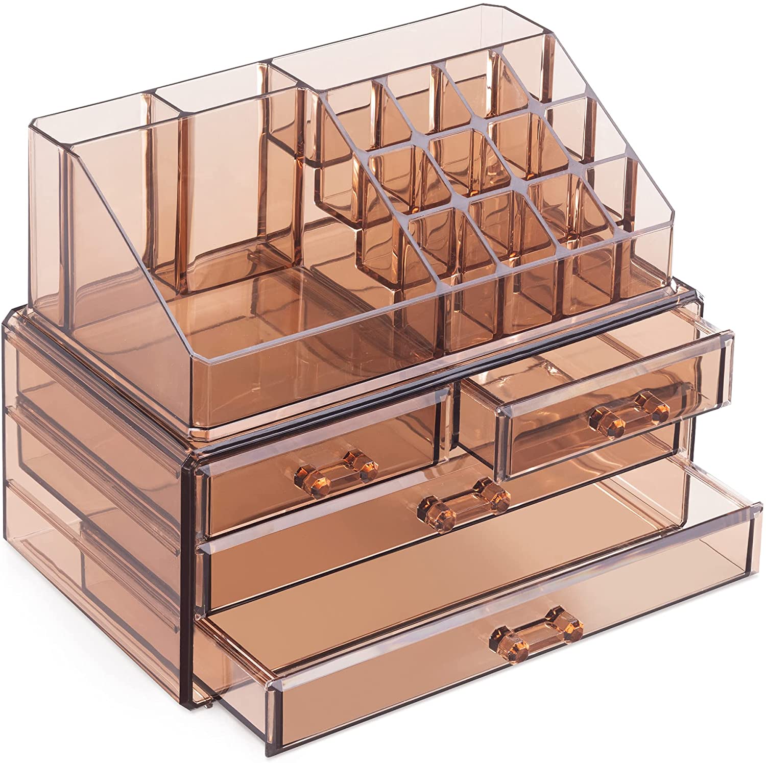 Navaris Make Up Storage Organizer Διοργανωτής Καλλυντικών - Brown - 54656.05