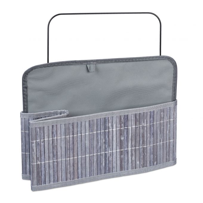 Relaxdays Καλάθι Αποθήκευσης από Bamboo - Grey / Creme / Black - 4052025901219