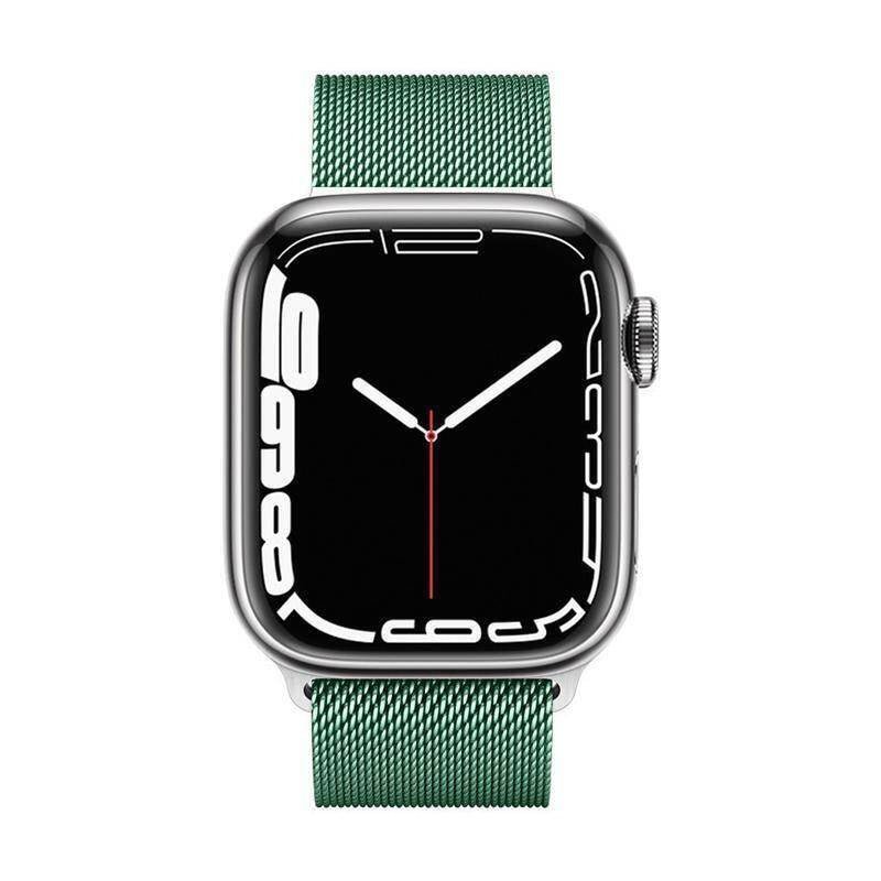 Crong Λουράκι Apple Watch 4/5/6/7/8/9/10/11 - SE (1/2/3) - ULTRA (1/2/3) - 44/45/46/49mm από Ανοξείδωτο Ατσάλι - Milano Steel - Green