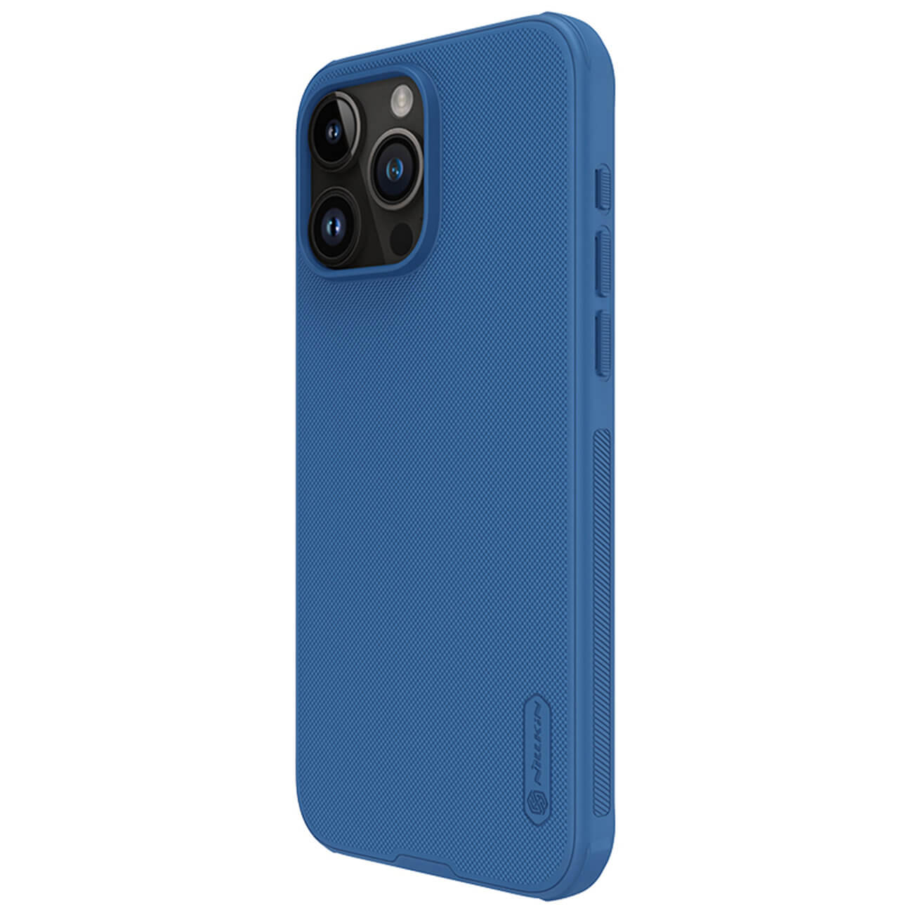 Nillkin iPhone 15 Pro Max Super Frosted Shield Pro Σκληρή Θήκη με Πλαίσιο Σιλικόνης - Blue