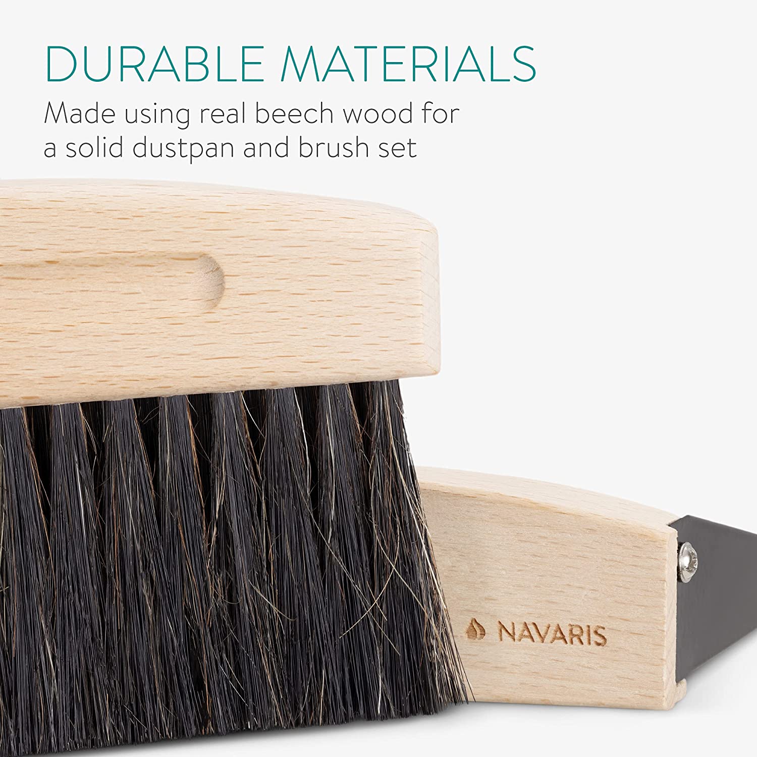 Navaris Σετ Μίνι Σκούπα Χειρός με Φαράσι - Black / Light Brown - 54917.01