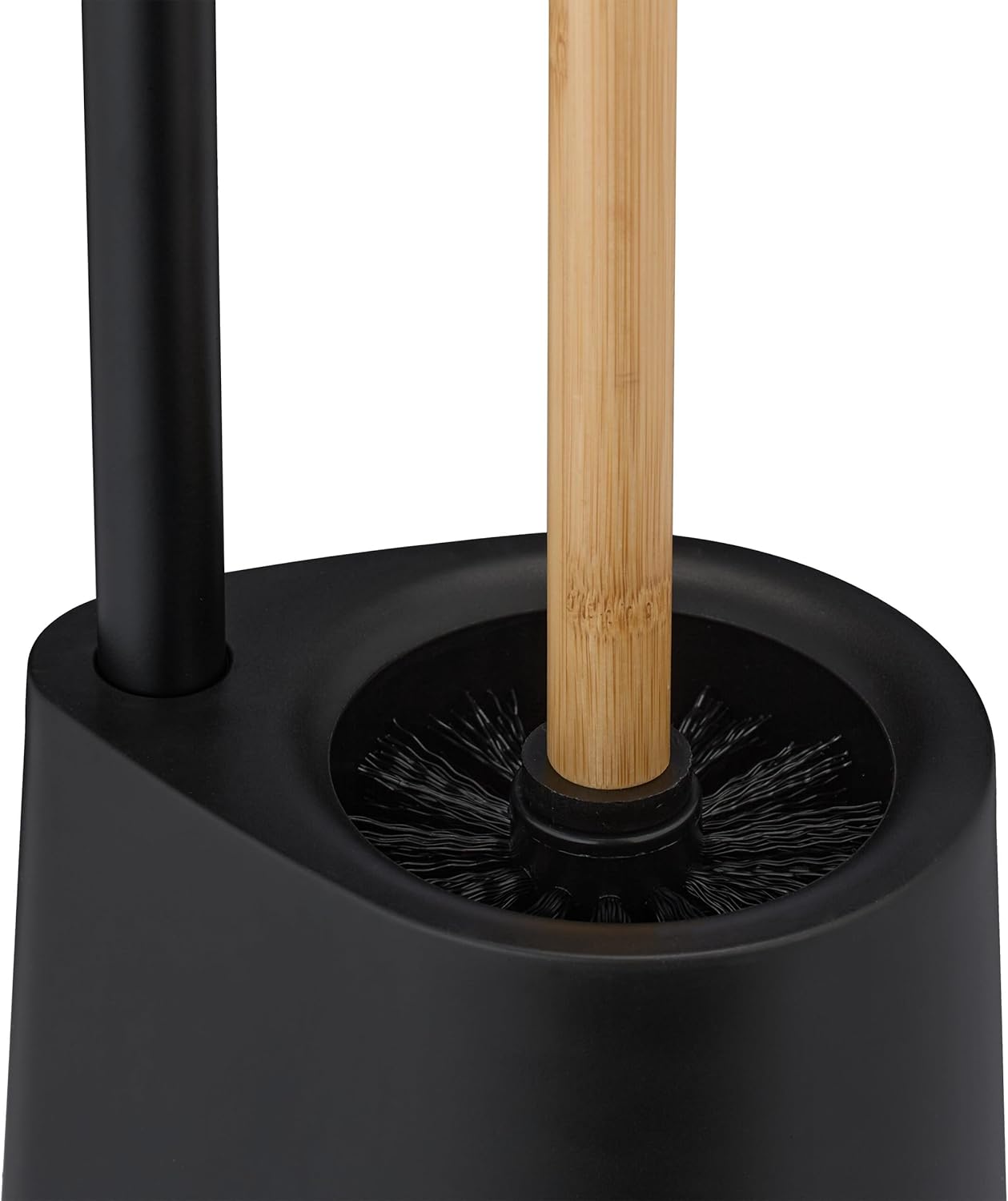 Relaxdays Επιδαπέδια Βάση για Χαρτί Υγείας με Ενσωματωμένο Πιγκάλ - Black / Light Brown - 4052025877941