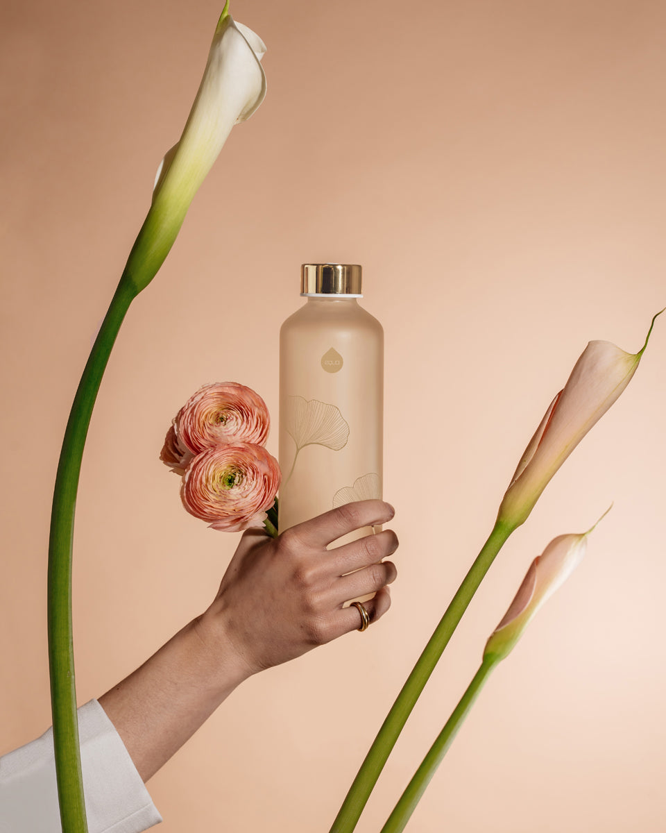 Equa Mismatch Γυάλινο Μπουκάλι Νερού - 750ml - Ginkgo / Διάφανο