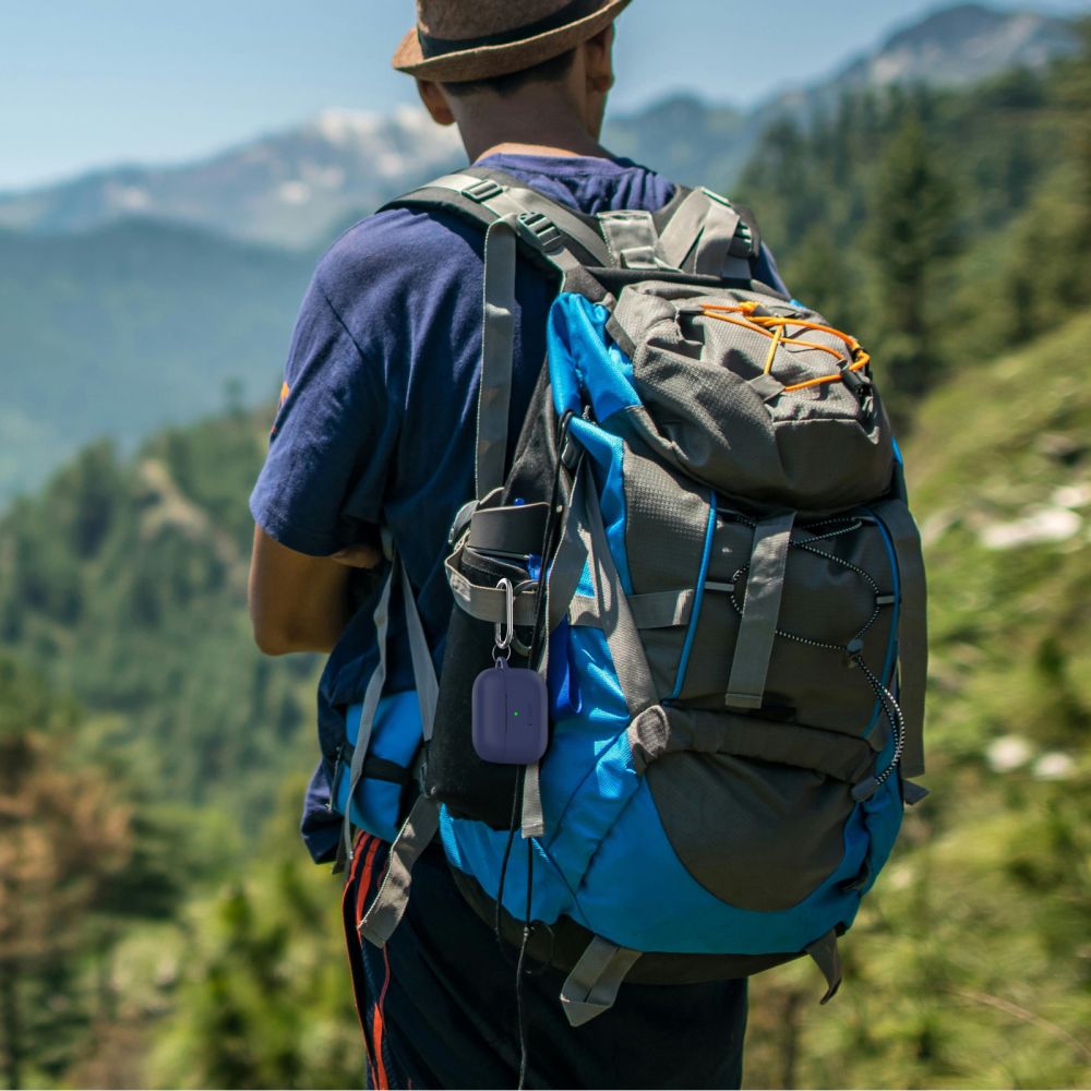 Tech-Protect AirPods Pro 1 / 2 Θήκη Σιλικόνης - Silicone Hook - Navy Blue