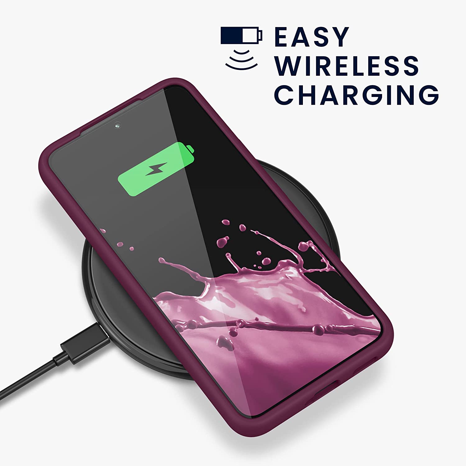 KW Samsung Galaxy S22 Θήκη Σιλικόνης Rubberized TPU - Bordeaux Purple - 56756.187