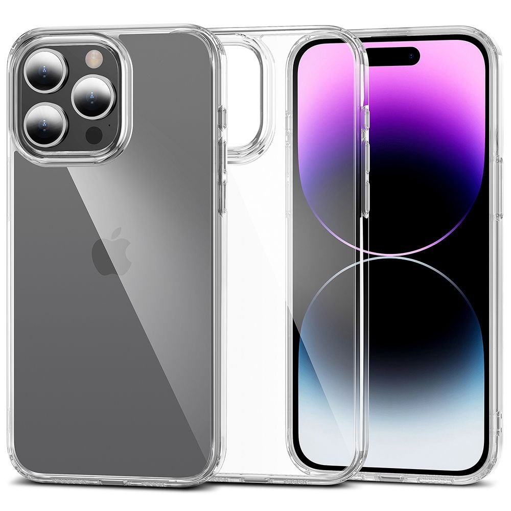Tech - Protect iPhone 15 Pro Flexair Hybrid Σκληρή Θήκη με Πλαίσιο Σιλικόνης - Διάφανη